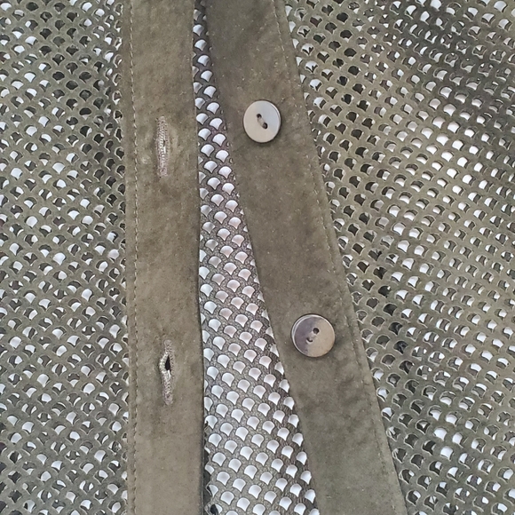 DANIER LASER CUT 100% REAL LEATHER SHIRT - Picture 4 of 7